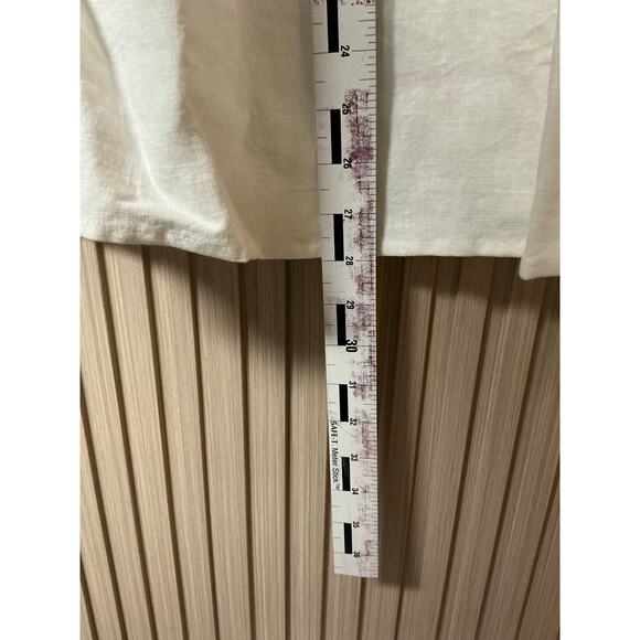 Tuckernuck Annie Smocked Linen Mini Dress Ivory Size XL - Picture 7 of 7